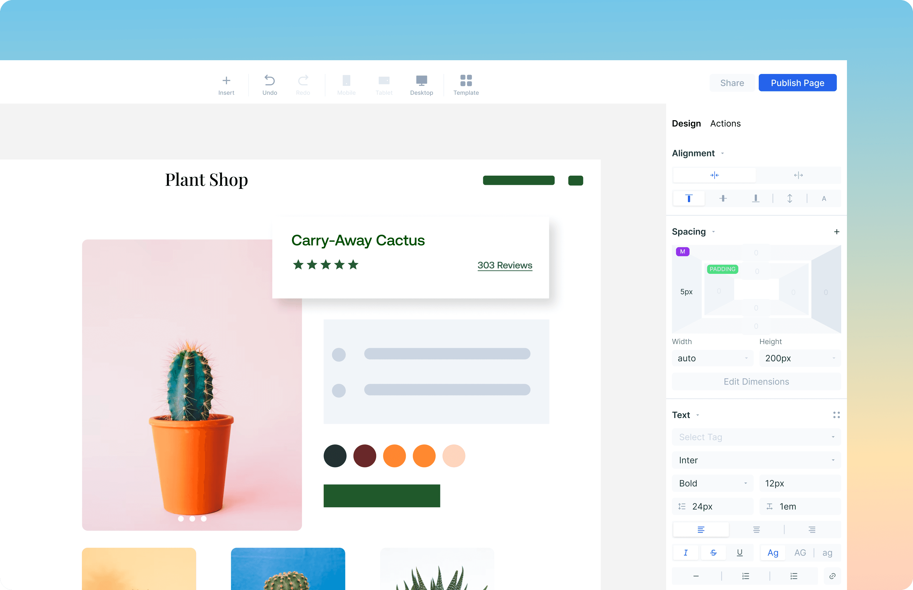 Screenshot of Replo editor