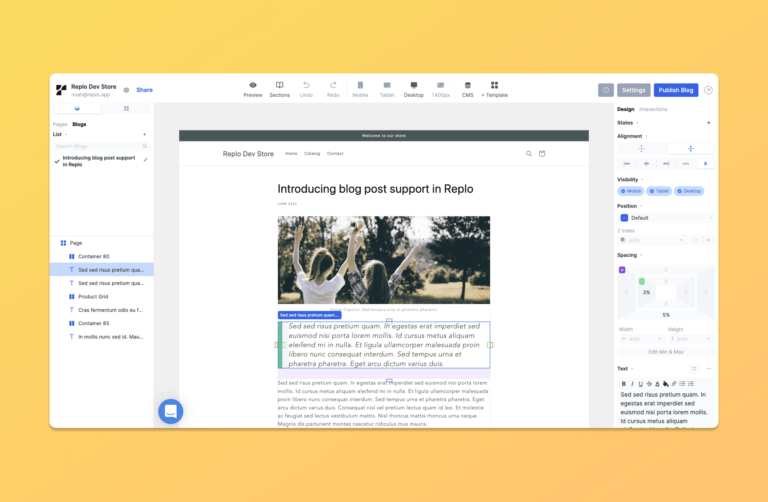 Introducing blog post support in Replo
